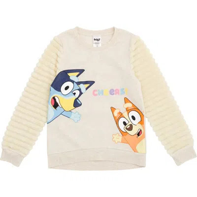 Bluey Kids'  Faux Fur Pullover Sweatshirt In Animal Print
