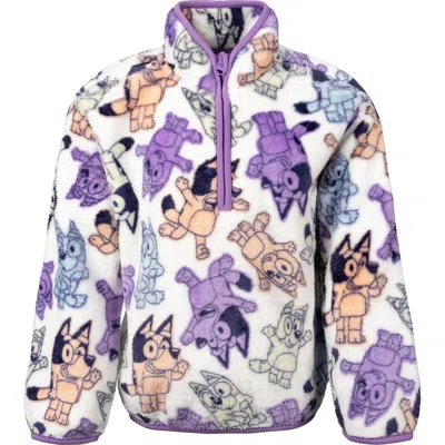 Bluey Plush Fleece Half-zip Sweatshirt (toddler, Little Kid & Big Kid) In Multi