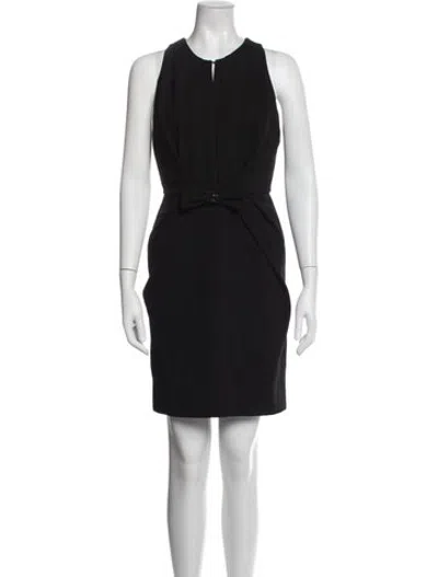 Pre-owned Blugirl Crew Neck Mini Dress In Black