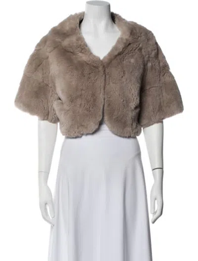Pre-owned Blugirl Fur Jacket In Neutrals