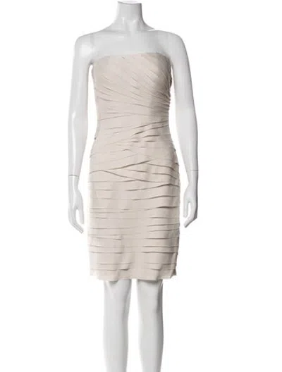 Pre-owned Blugirl Strapless Mini Dress In Neutrals