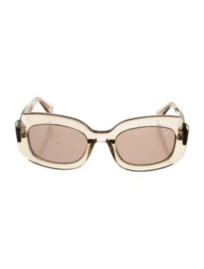 Pre-owned Blumarine Square Tinted Sunglasses In Brown