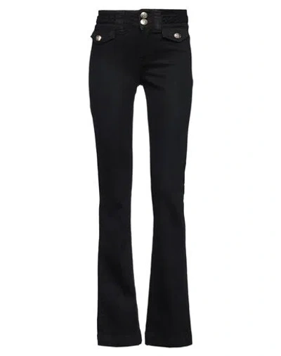 Blumarine Woman Jeans Black Size 24 Cotton, Elastane