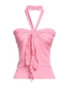 Blumarine Woman Top Pink Size 6 Viscose