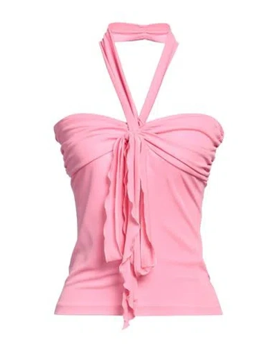 Blumarine Woman Top Pink Size 6 Viscose In Pink