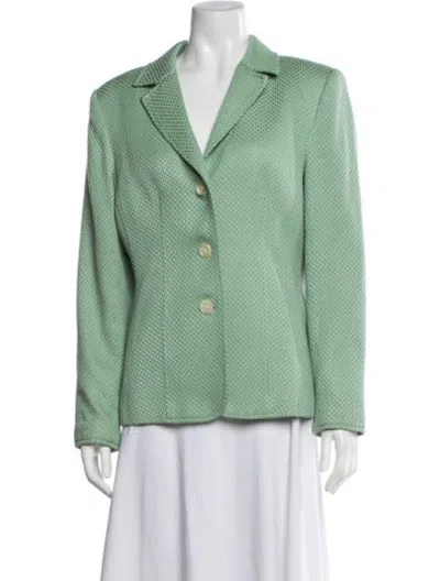 Pre-owned Bob Mackie Patterned Blazer In Green