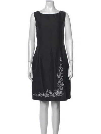 Pre-owned Bob Mackie Silk Knee-length Dress In Black