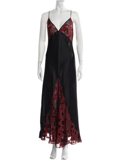 Pre-owned Bob Mackie Vintage 1980's Nightgown In Black/red