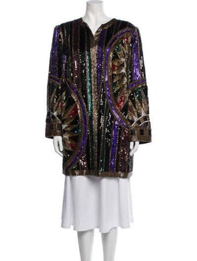 Pre-owned Bob Mackie Vintage 1990 Coat In Black