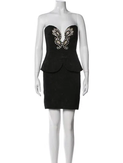 Pre-owned Bob Mackie Vintage Mini Dress In Blue