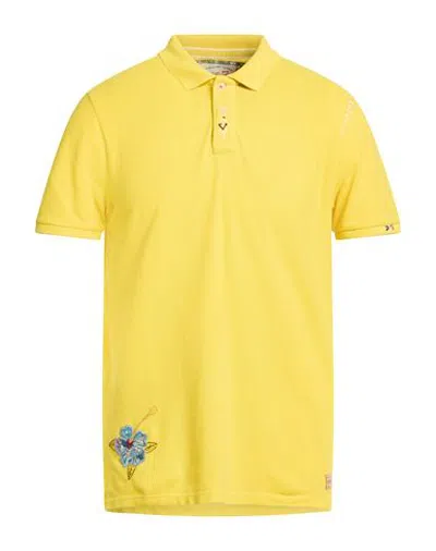 Bob Man Polo Shirt Yellow Size L Cotton