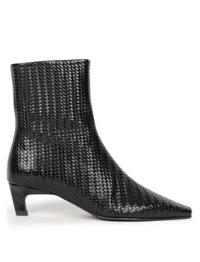Bobbies Lauren Flat Ankle Boots In Black