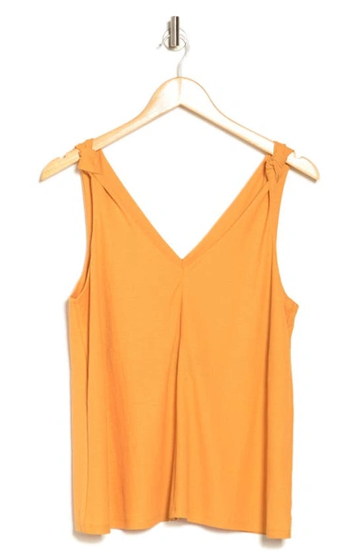 Bobeau Knot Strap Tank In Golden