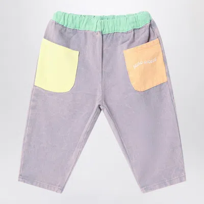 Bobo Choses Colour-block Trousers In Cotton In Multicolor