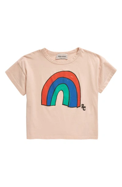Bobo Choses Kids' Rainbow Cotton Graphic T-shirt In Light Pink