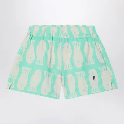 Bobo Choses Kids' Lucky Fish Aqua Green Shorts In Multicolor