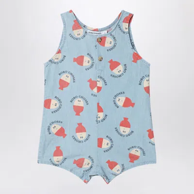 Bobo Choses Morning Egg Blue Romper In Light Blue