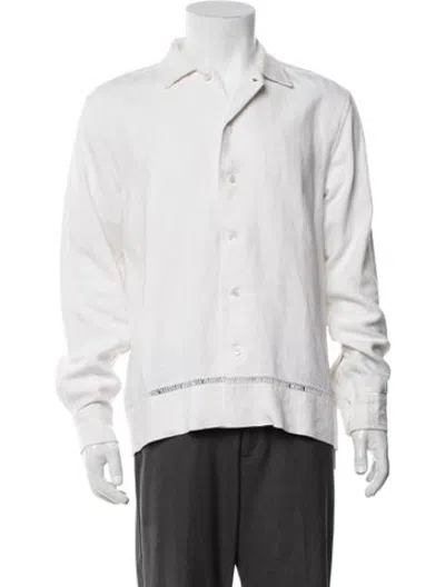 Pre-owned Bode Linen Long Sleeve Shirt In Neutrals
