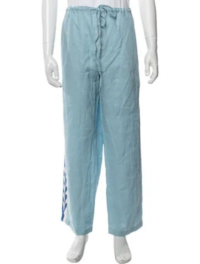 Pre-owned Bode Linen Pants In Blue