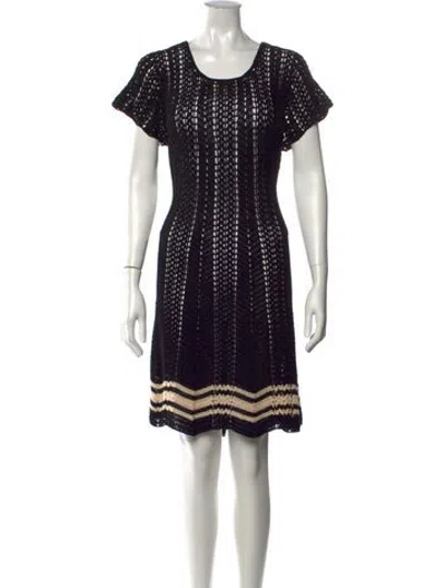 Pre-owned Bode Patterned Mini Dress In Black