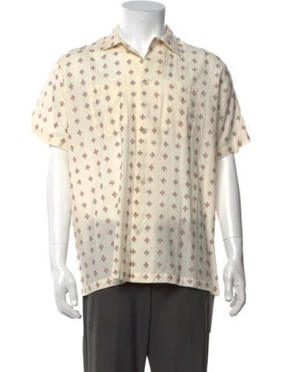 Pre-owned Bode Patterned Short Sleeve Shirt In Yellow