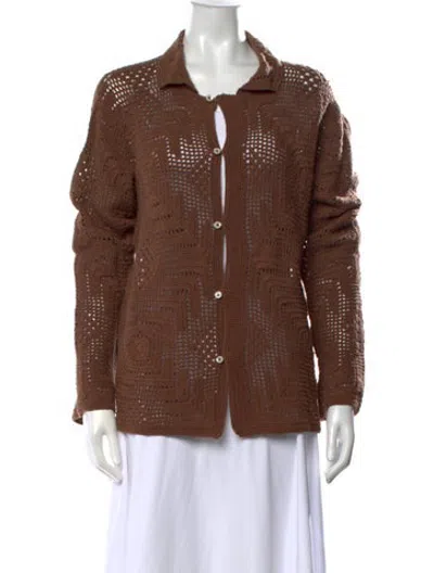 Pre-owned Bode Patterned Sweater In Brown