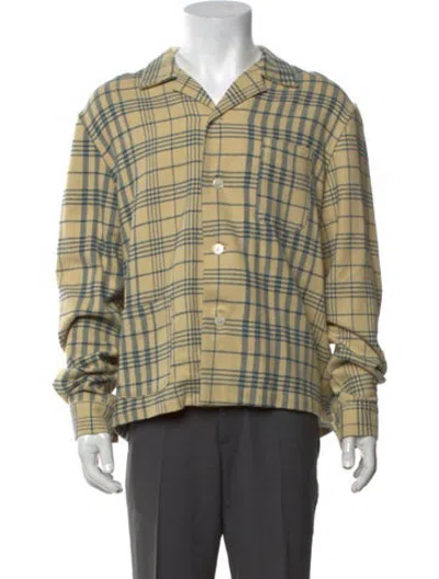 Pre-owned Bode Plaid Print Long Sleeve Shirt In Neutrals
