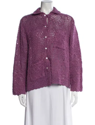 Pre-owned Bode Sweater In Purple