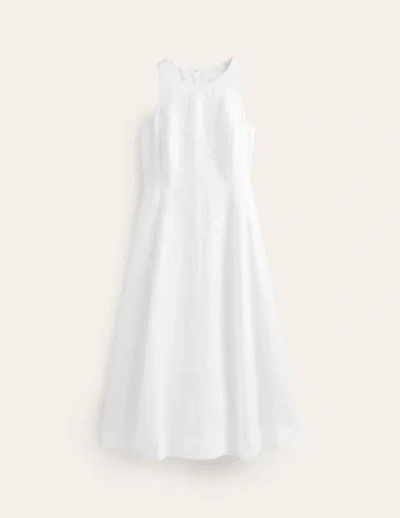 Boden Carla Linen Midi Dress White Women