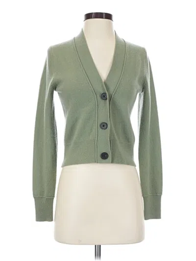 Pre-owned Boden Cashmere Cardigan Sweater In Green