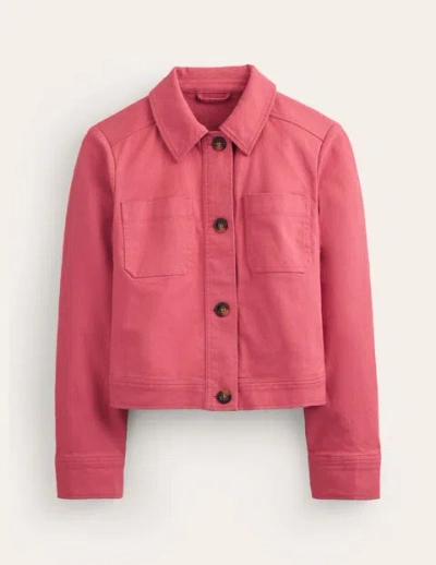 Boden Casual Crop Jacket Pink Women