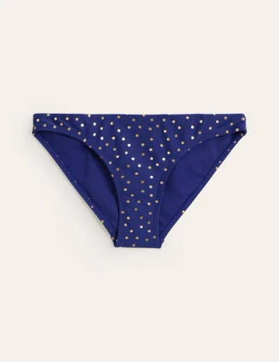 Boden Classic Bikini Bottoms Navy Foil Spot Women