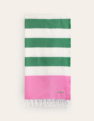 Boden Hammam Towel Party Pink And Green Women  In Multi