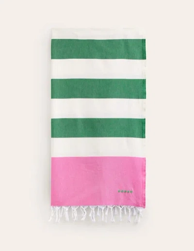 Boden Hammam Towel Party Pink And Green Women
