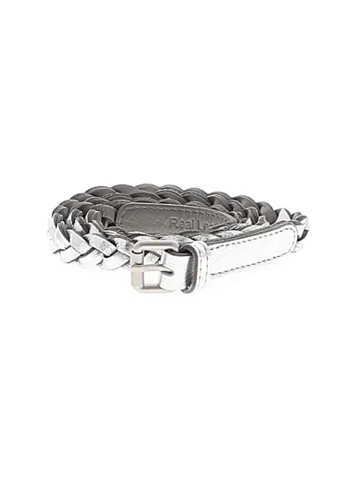 Pre-owned Boden Leather Belt In Silver