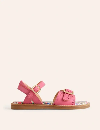 Boden Kids' Leather Buckle Sandals Pink Girls
