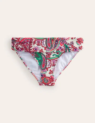 Boden Levanzo Fold Bikini Bottoms Multi, Fantastical Women