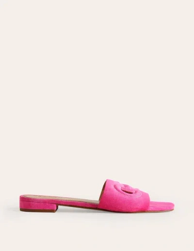 Boden Stitch Cut Out Snaffle Sliders Festival Pink Women