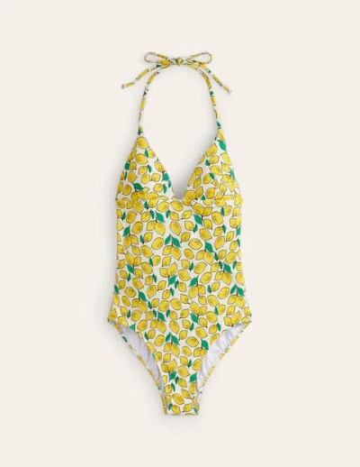 Boden Symi String Swimsuit Ivory, Lemons Women