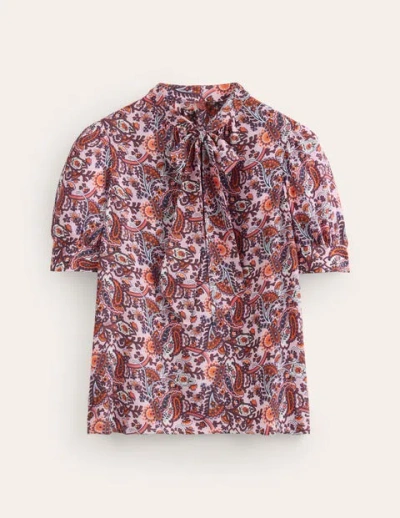 Boden Tie Front Occasion Top Orchid Pink, Fantastical Women