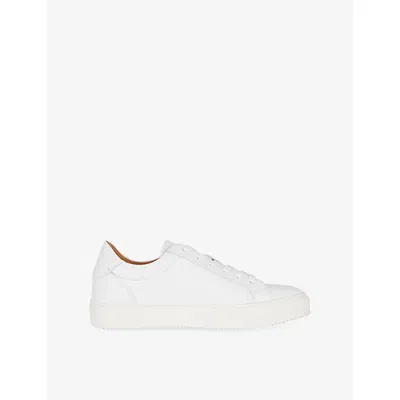 Boggi Mens Lace-up Leather Trainers White Eur 43 / 9 Uk