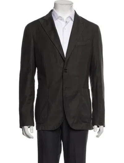Pre-owned Boglioli Linen Blazer In Black