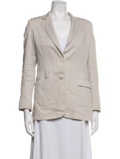 Pre-owned Boglioli Linen Blazer In Neutrals