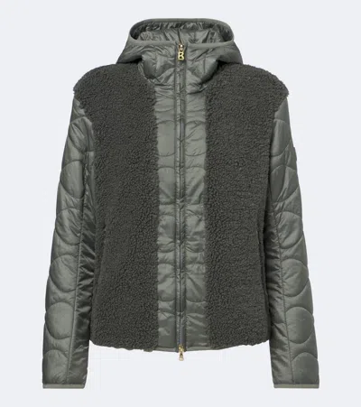 Bogner Bibi Teddy-trimmed Quilted Ski Jacket In Multi