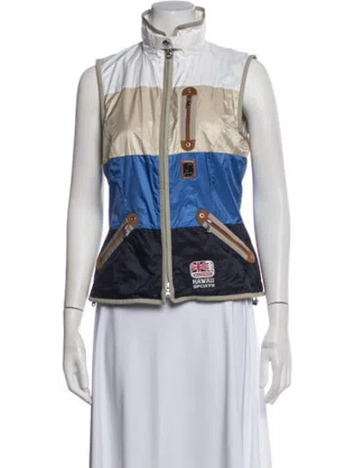 Pre-owned Bogner Colorblock Pattern Vest In Blue/green