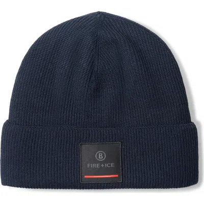 Bogner Fire + Ice Tarek Virgin Wool Blend Hat In Blue