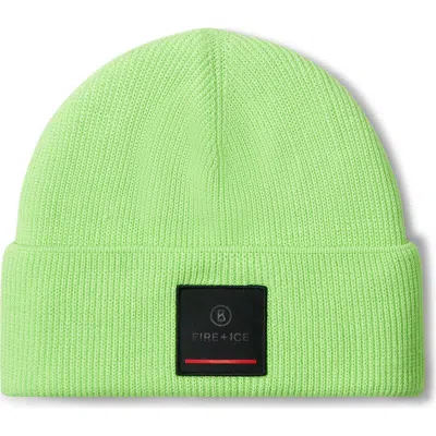 Bogner Fire + Ice Tarek Virgin Wool Blend Hat In Green