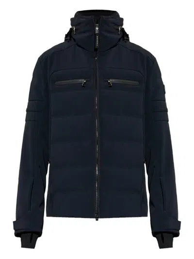 Bogner Minho Hooded Zip-fastening Ski Jacket In Blue