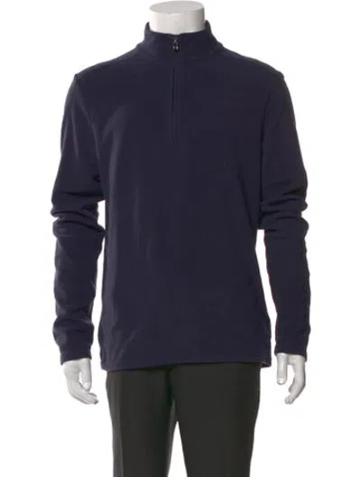 Pre-owned Bogner Mock Neck Long Sleeve Pullover In Blue