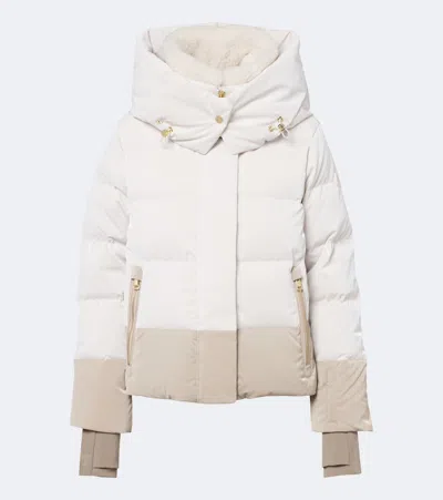Bogner Naia Hooded Down Ski Jacket In Neutral